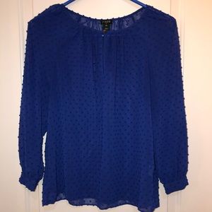 J. Crew women’s blouse with textured polka dots